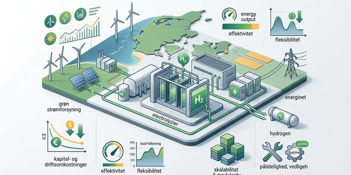 De vigtigste faktorer for valg af elektrolyseteknologi i dansk energisektor